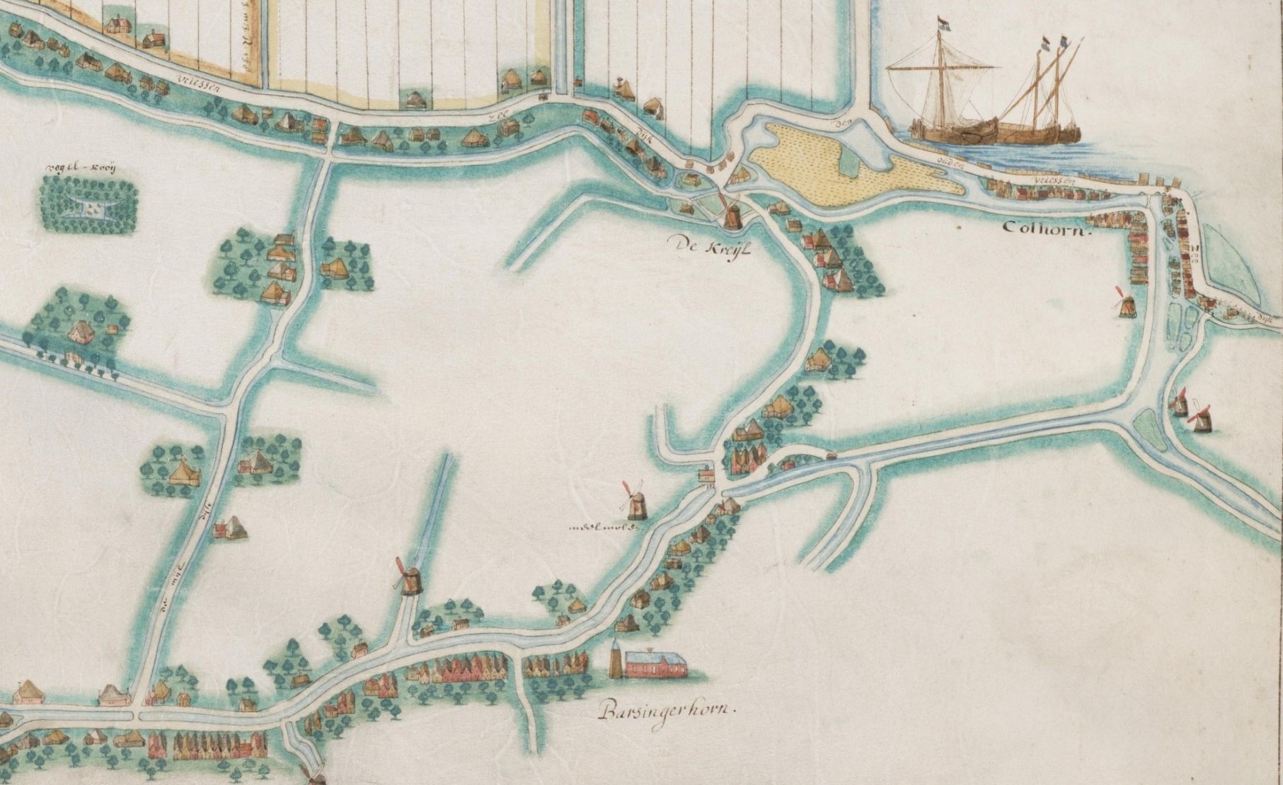 De Kreil en omgeving in 1675